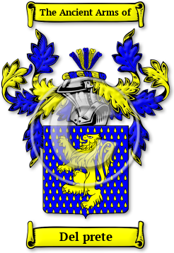 Del prete Family Crest Download (jpg) Legacy Series - 150 DPI